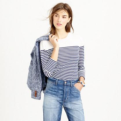J.Crew Summerweight cotton sweater in stripe