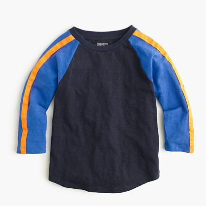 J.Crew Boys' three-quarter-sleeve baseball T-shirt in stripe