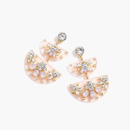 J.Crew Half-moon crystal earrings