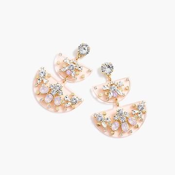 J.Crew Half-moon crystal earrings