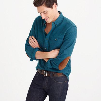 J.Crew Cotton-wool elbow-patch shirt in solid