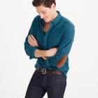 J.Crew Cotton-wool elbow-patch shirt in solid