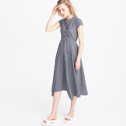 J.Crew Petite gingham short-sleeve shirtdress
