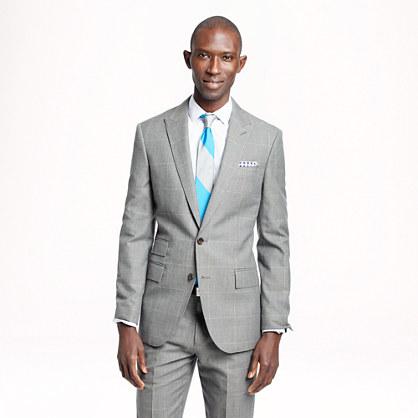 J.Crew Ludlow suit jacket in windowpane Italian wool-cotton