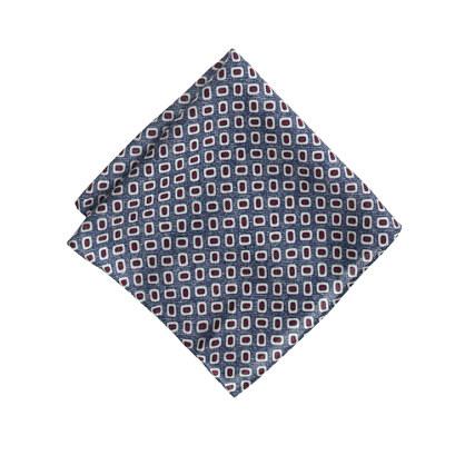 J.Crew Italian wool pocket square in blue foulard