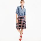 J.Crew Collection pleated silk skirt in Ratti&reg; geo print