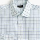 J.Crew Ludlow stretch two-ply easy-care cotton dress shirt in blue tattersall