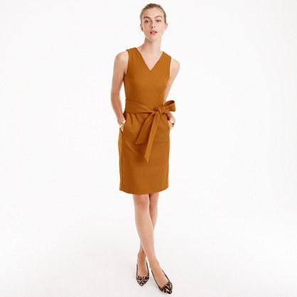 J.Crew V-neck sheath dress in double-serge wool