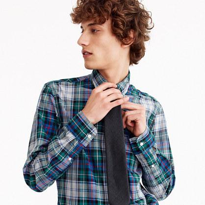 J.Crew Secret Wash shirt in heather poplin green plaid