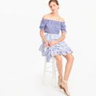 J.Crew Collection tiered ruffle skirt with tie waist