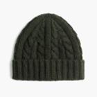 J.Crew Cashmere cable-knit beanie hat