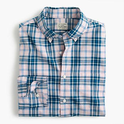 J.Crew Slim stretch Secret Wash shirt in heather poplin plaid