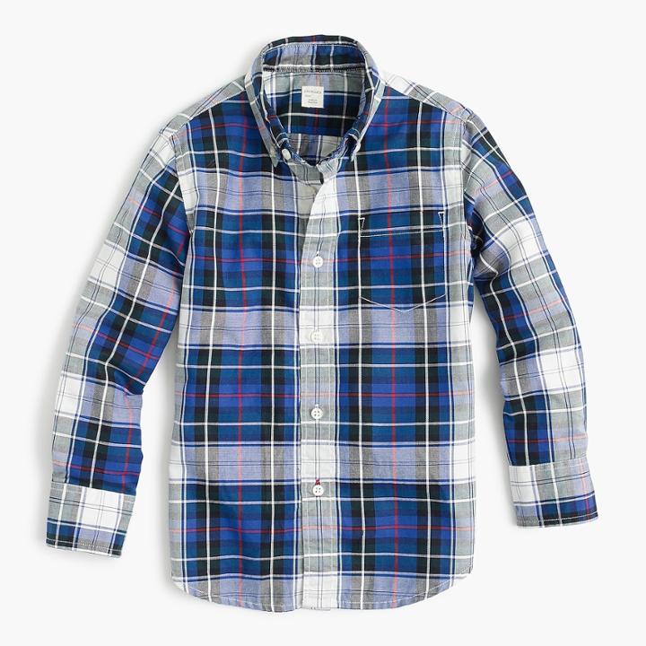 J.Crew Kids' oxford shirt in plaid