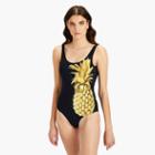 J.Crew Onia Kelly gold pineapple one-piece