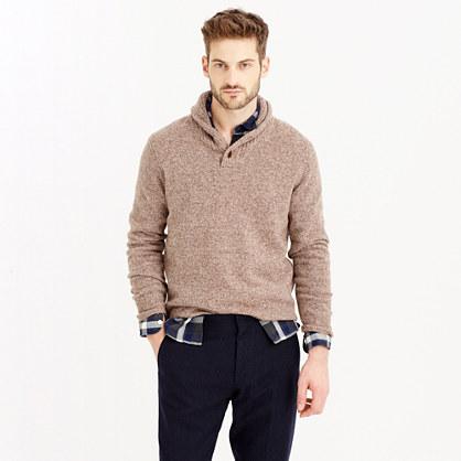 J.Crew Marled lambswool shawl-collar sweater