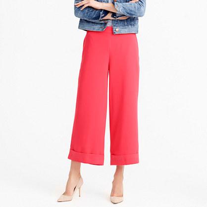 J.Crew Cropped wide-leg pull-on pant