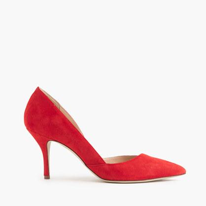 J.Crew Colette suede d'Orsay mid heels