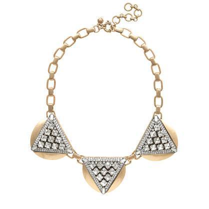 J.Crew Crystal triangles necklace
