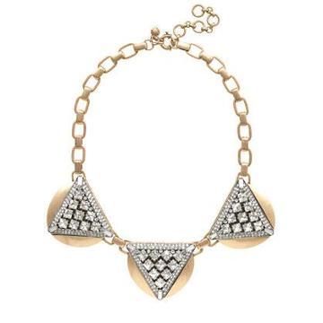 J.Crew Crystal triangles necklace