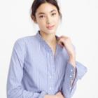 J.Crew Ruffled button-down shirt in stripe
