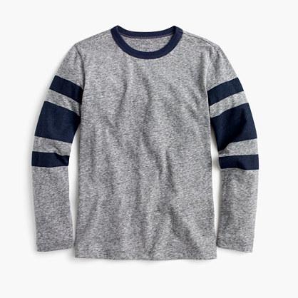 J.Crew Boys' striped-sleeve T-shirt