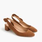 J.Crew Slingback bow pumps (40mm) in suede