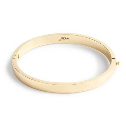J.Crew 14k gold half-round hinged bangle