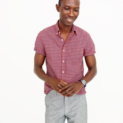 J.Crew Short-sleeve shirt in red check