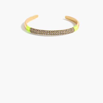 J.Crew Neon pavé cuff