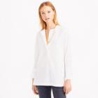 J.Crew Collarless poplin popover shirt