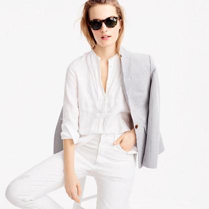 J.Crew Petite popover shirt in dyed Irish linen