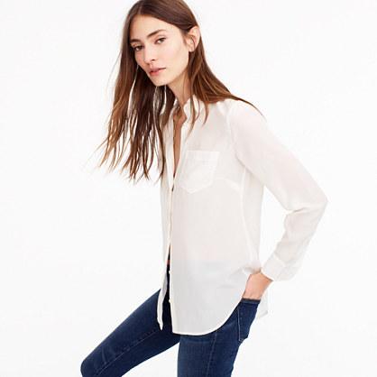 J.Crew Silk button-up shirt