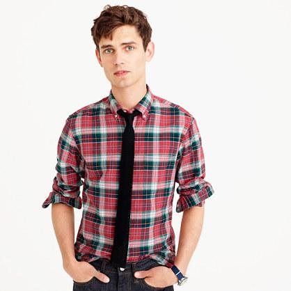 J.Crew Slim American Pima cotton oxford shirt in red plaid