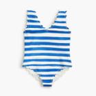 J.Crew Girls' Marysia Bumby V-neck maillot in stripe