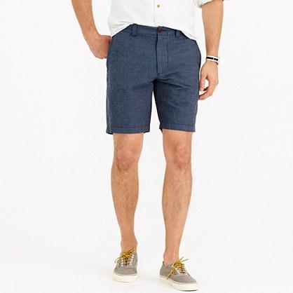 J.Crew 9 short in crosshatched linen-cotton