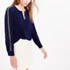 J.Crew Collection embellished crepe de chine blouse