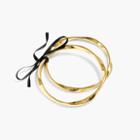 J.Crew Twisted antiqued-gold bangles (set of two)