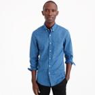 J.Crew Stretch Secret Wash shirt in blue crosshatch