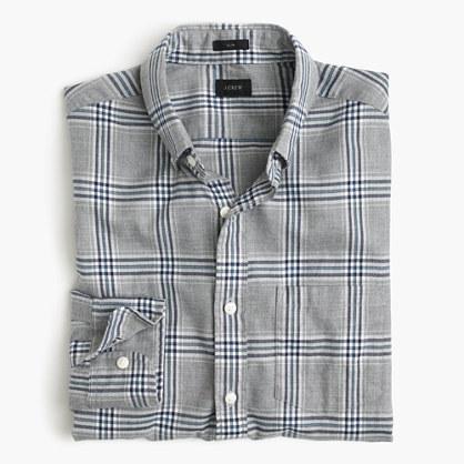 J.Crew Slim brushed twill shirt in heather grey plaid