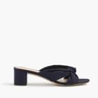 J.Crew Knotted slides in silk faille