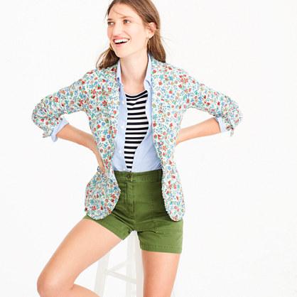 J.Crew Petite Campbell blazer with ruffle trim in Liberty® Edenham floral