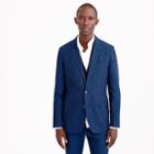 J.Crew Ludlow unstructured suit jacket in blue stretch cotton-linen