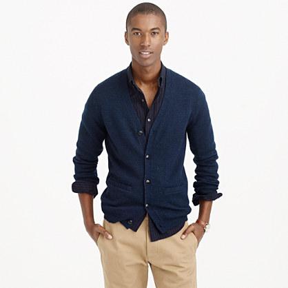J.Crew Slim rustic merino elbow-patch cardigan sweater