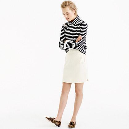 J.Crew Petite mini skirt in double-serge wool