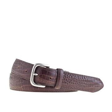 J.Crew Crocodile-embossed belt