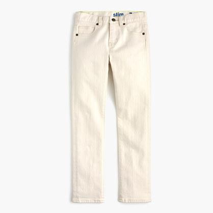 J.Crew Boys' off-white jean in slim fit