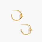 J.Crew Demi-fine 14k gold-plated knot hoops