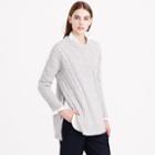 J.Crew Wool side-zip cable sweater