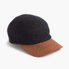 J.Crew Five-panel wool and suede baseball cap