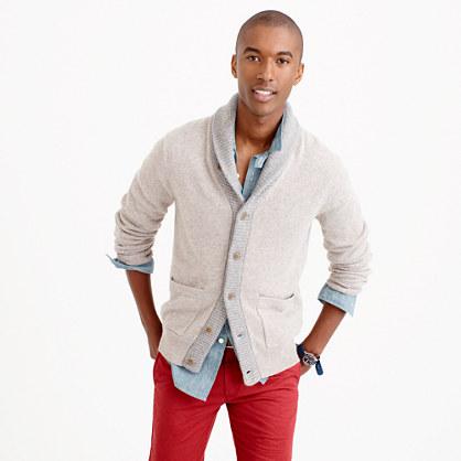 J.Crew Slim softspun contrast cardigan sweater